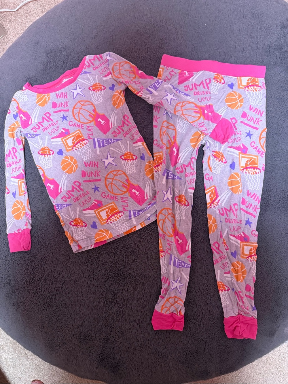 Little Sleepies Pink Slam Dunk 2 Piece PJs